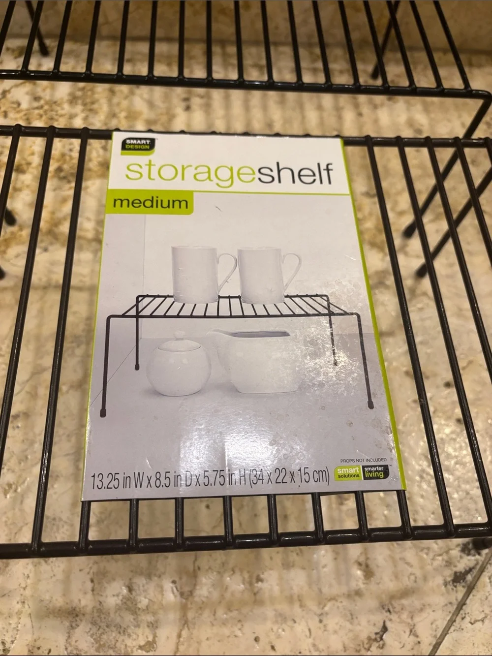 Two-Piece Wire Shelf Riser - Black - Picture 3 of 3